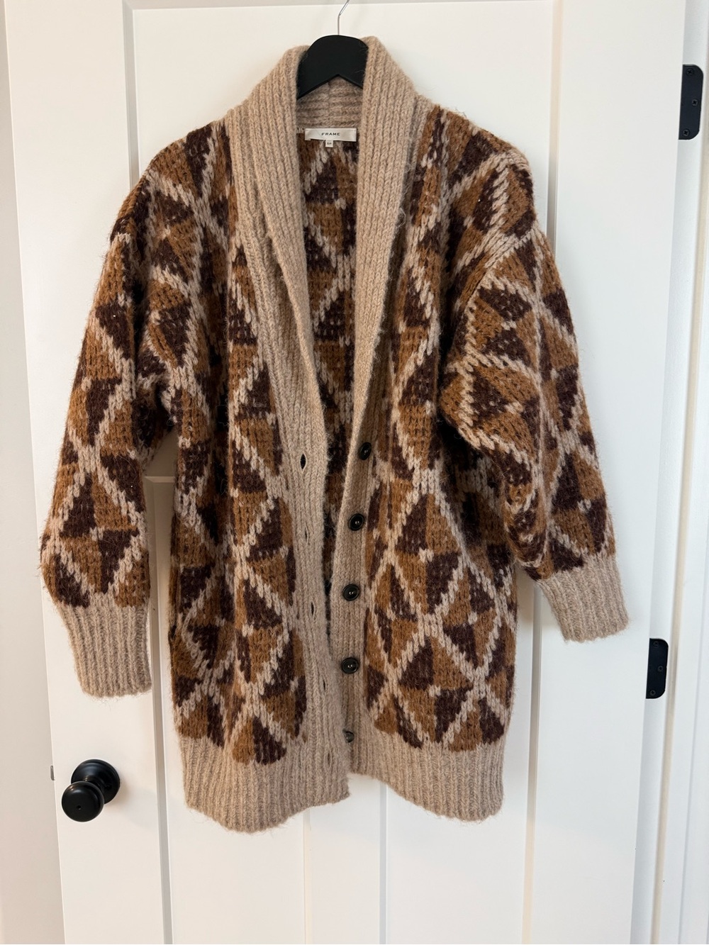NWOT Frame Grandfather Shawl Alpaca Cardigan Sweater
